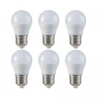 Pack de 6 lampes led – Sphérique – 6W – G45 – E27 – 6500K